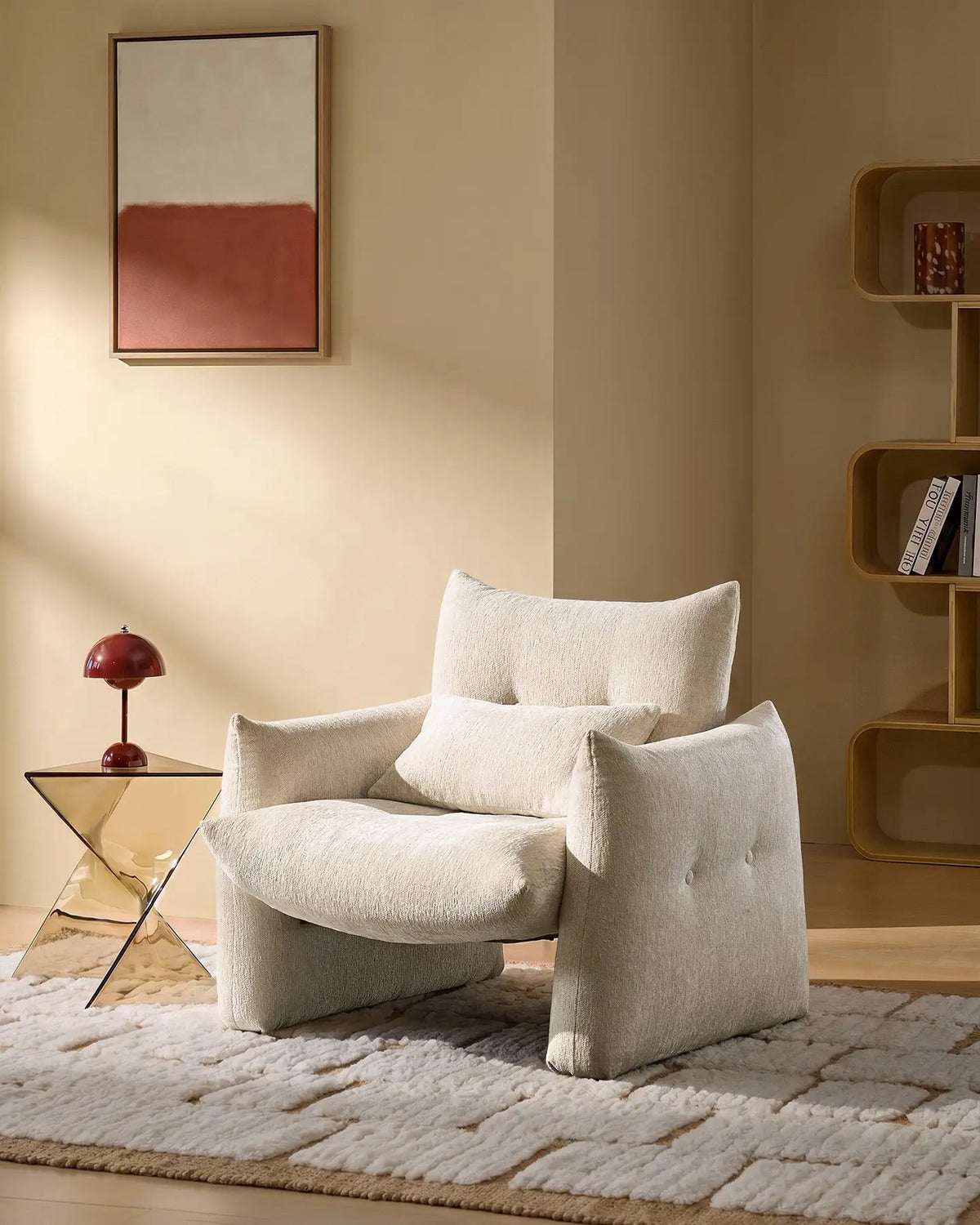 Kumo Cream Accent Chair-1