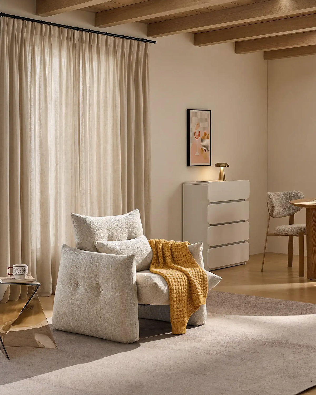 Kumo Cream Accent Chair-2