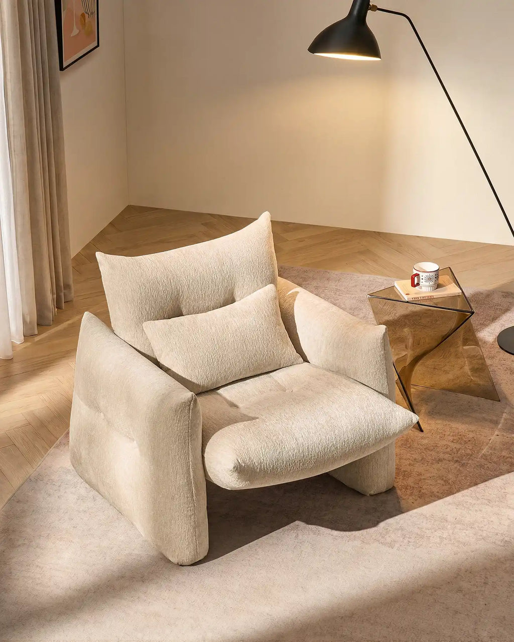 Kumo Cream Accent Chair-3