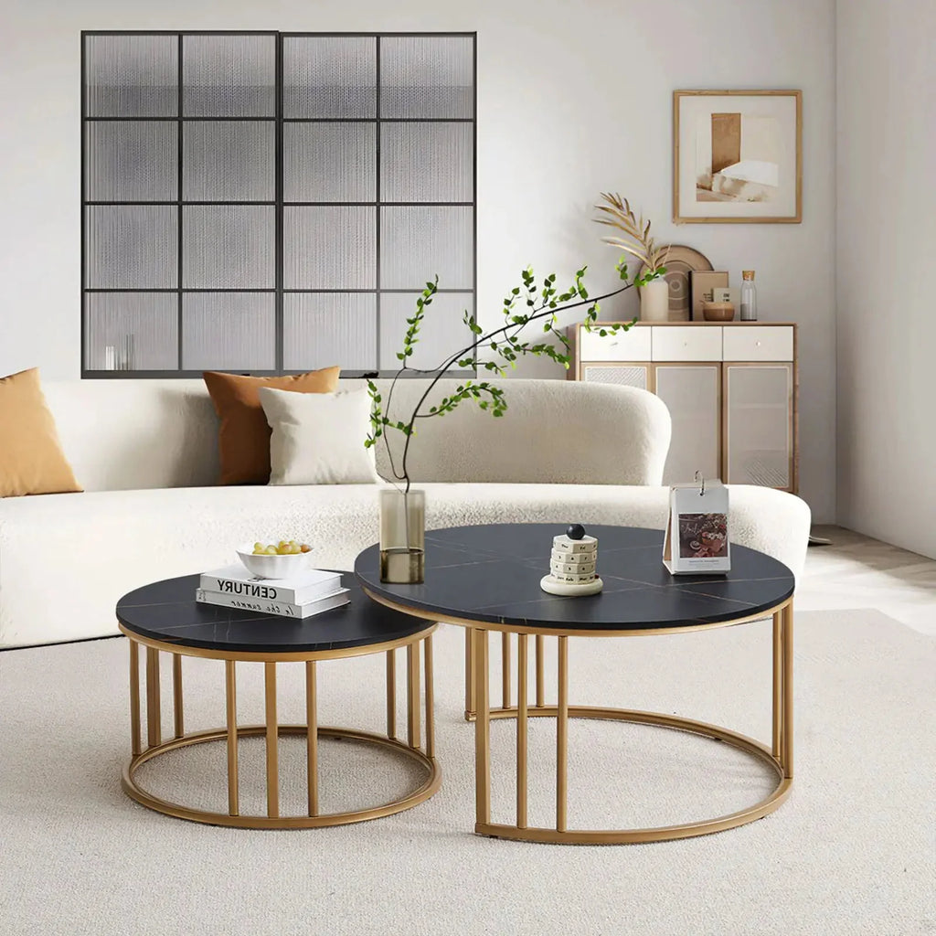 Lepore Marble Nesting Coffee Table Set-1