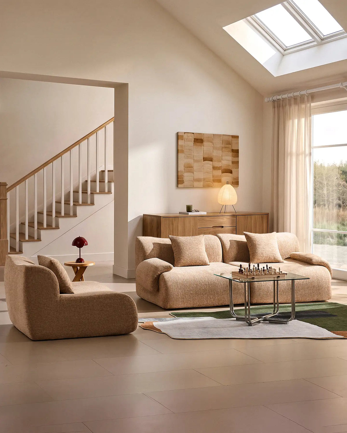Nola Khaki Chenille Vacuum-Packed Modular Sofa-4