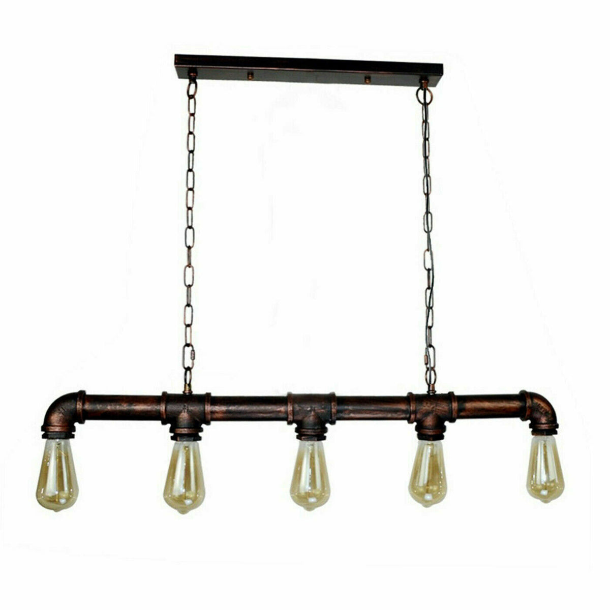 5 Way Industrial Steampunk Pipe Pendant Ceiling Light E27~2368-6