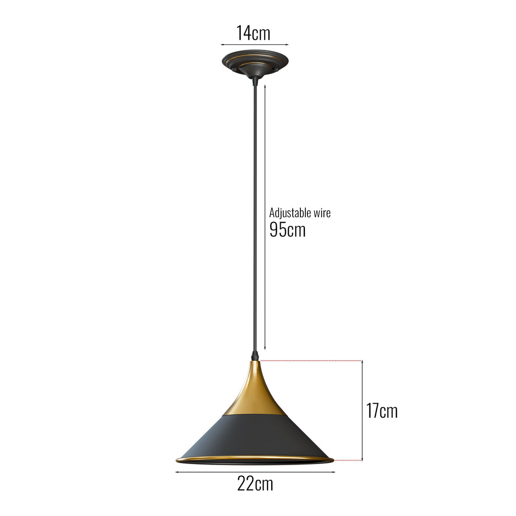 Light Fitting Ceiling Shade industrial Metal Pendant Style Hanging Lampshade~2691-2