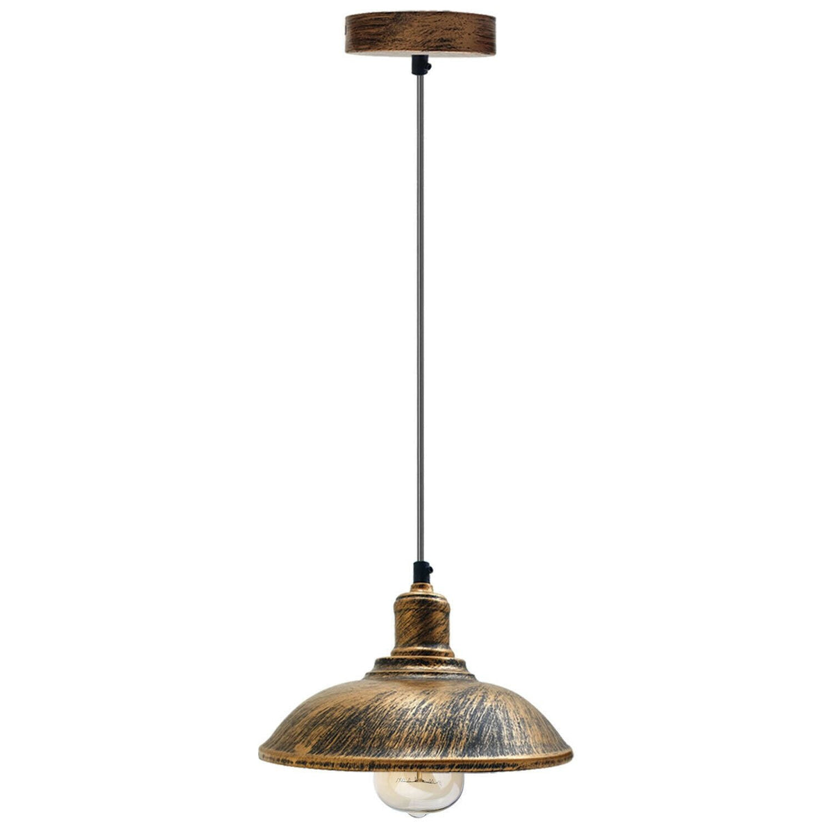 Vintage Pendant Light Shade Metal Lamp Ceiling Lights Brushed Copper~1884-1