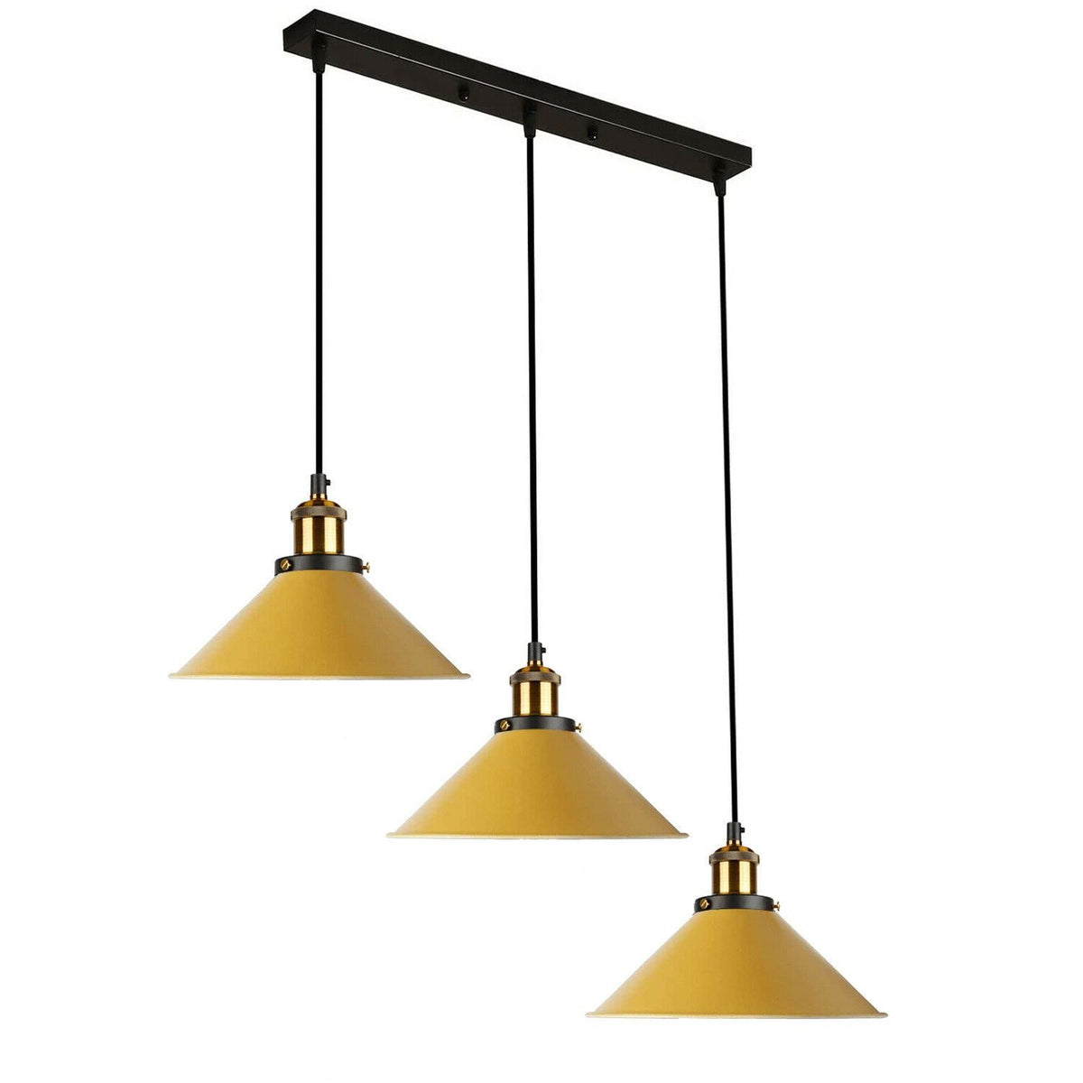 Vintage 3-Light Pendant Lamp Hanging Light Fixture ~1301-10