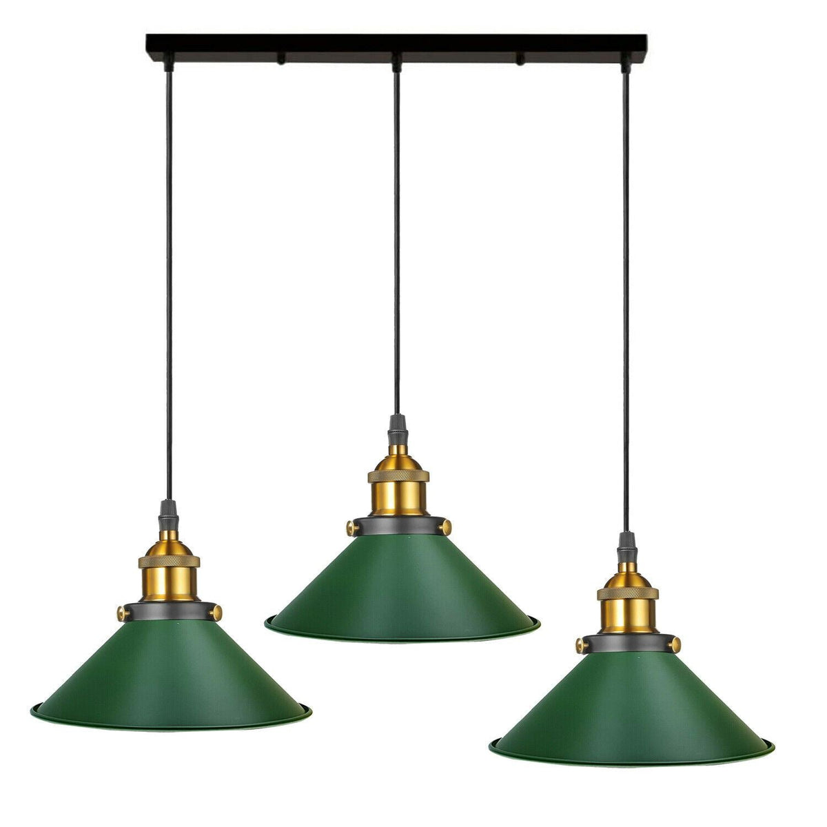 Vintage 3-Light Pendant Lamp Hanging Light Fixture ~1301-7
