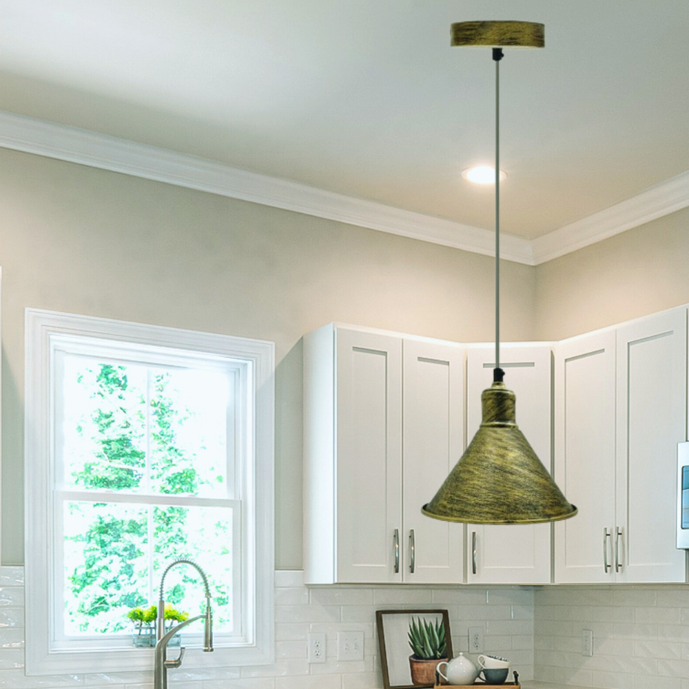Industrial Metal Ceiling Pendant Light E27 Base ~1544-0