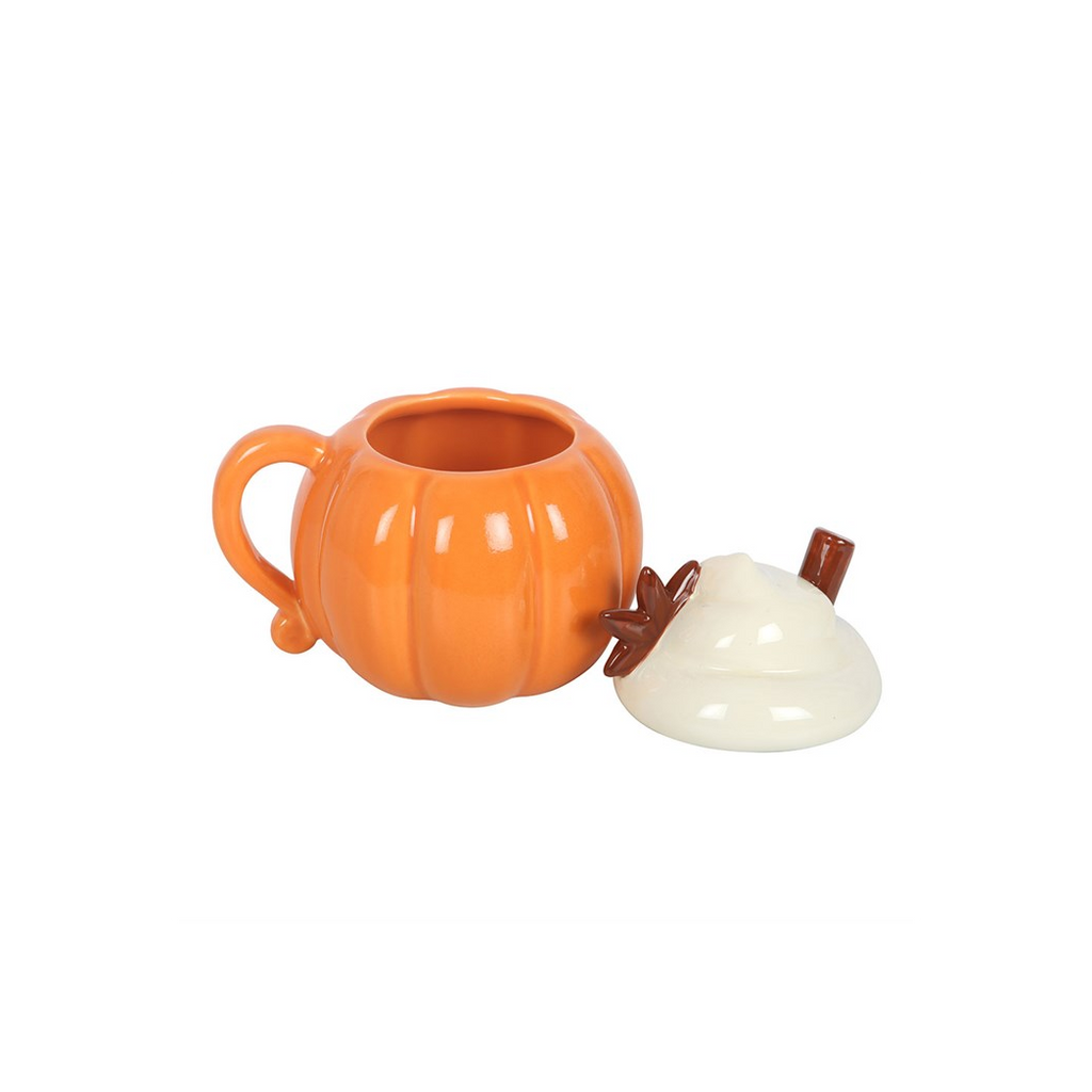 Pumpkin Cream Lidded Mug-2