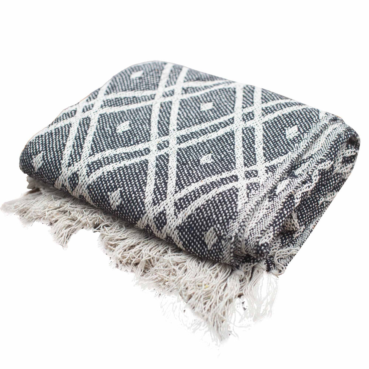 Boho Comfort Throws - Black & Biege Regency-1