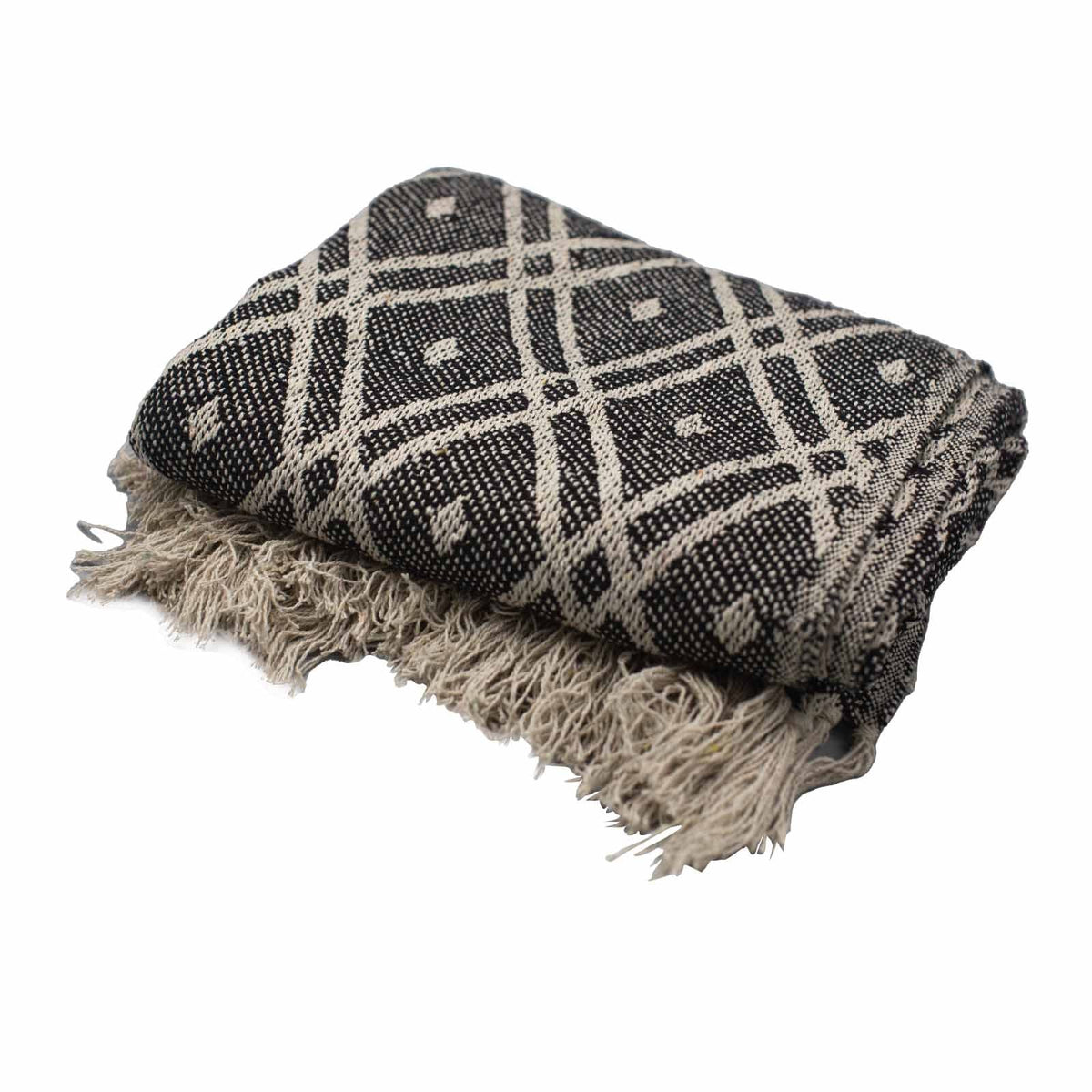 Boho Comfort Throws - Black & Biege Regency-2