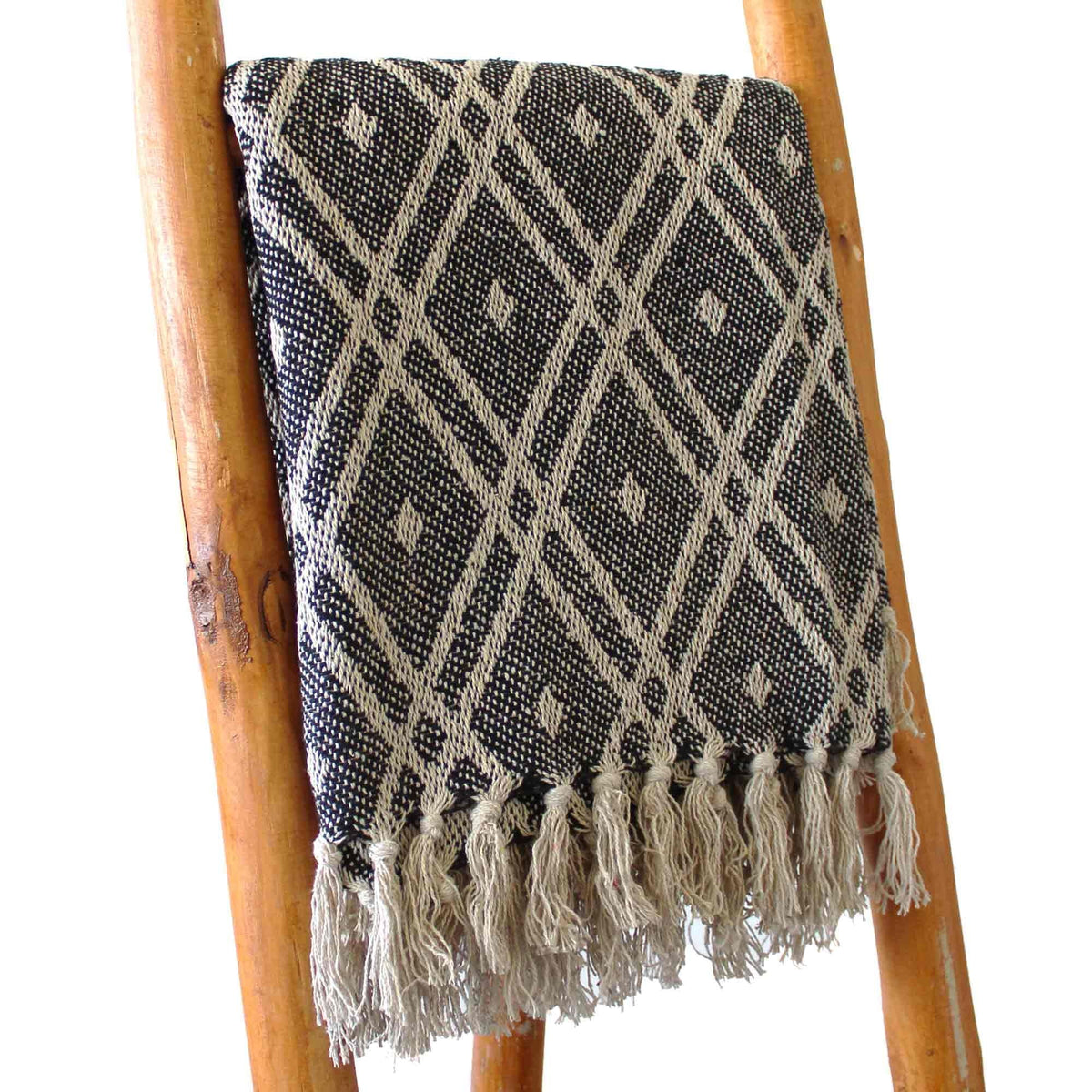 Boho Comfort Throws - Black & Biege Regency-3