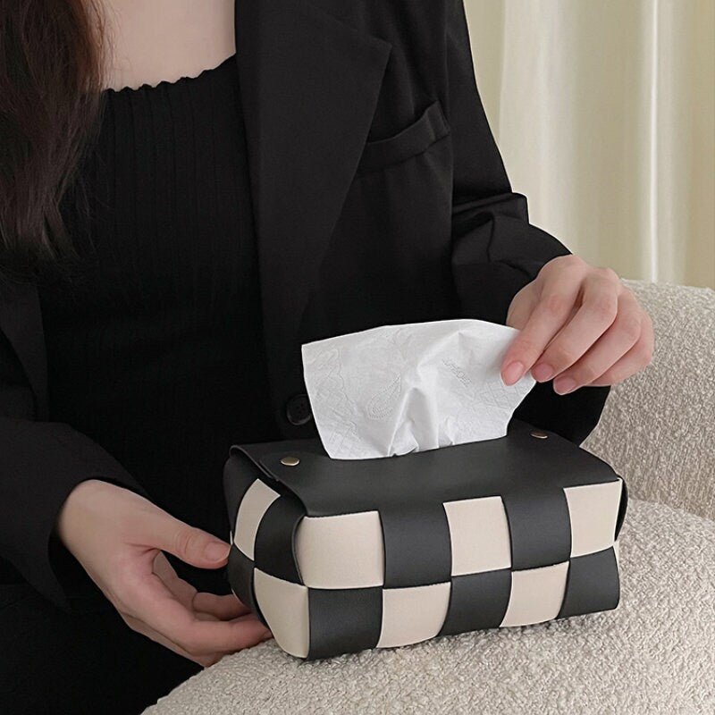 PU Leather Tissue Box Cover-4