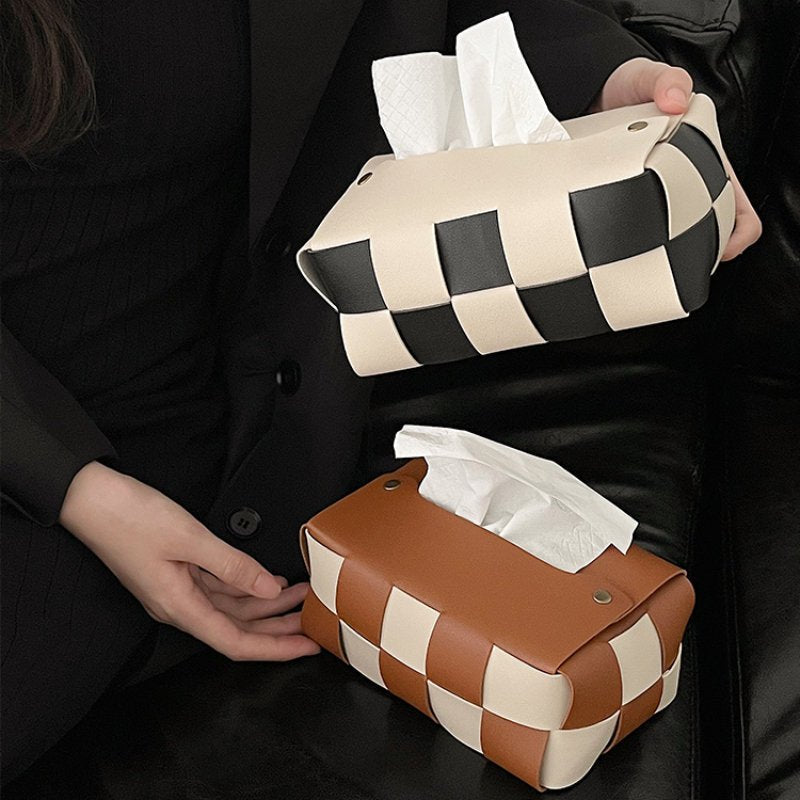 PU Leather Tissue Box Cover-0