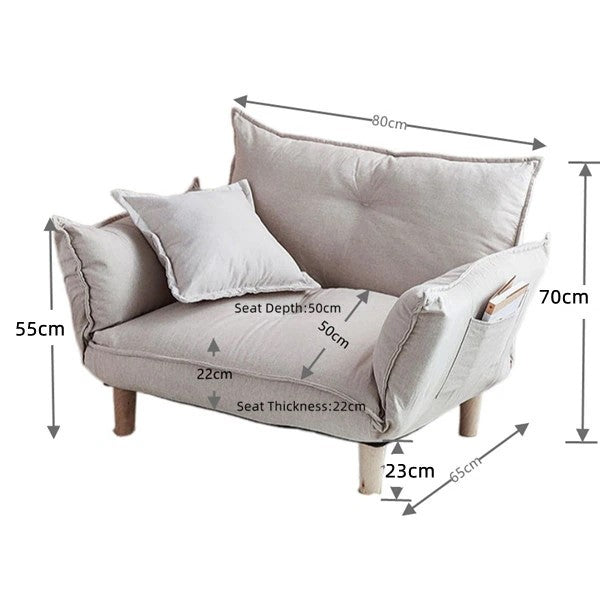 Convertible Sofa Couch with Adjustable Backrest and Armrests-1