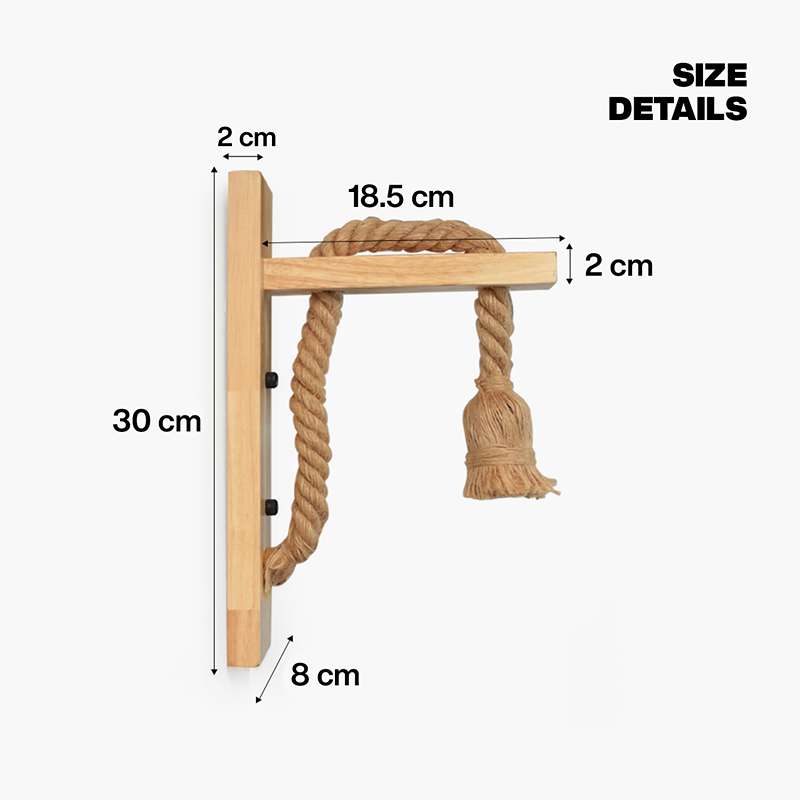 E27 Wooden Rope Wall Lamp Indoor Lighting ~4568-1
