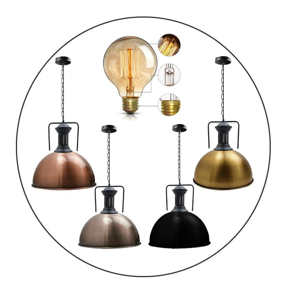 Modern Fashion Industrial Metal Shade Loft Cafe Pendant Light FREE bulb Ceiling Lamp New~2255-1