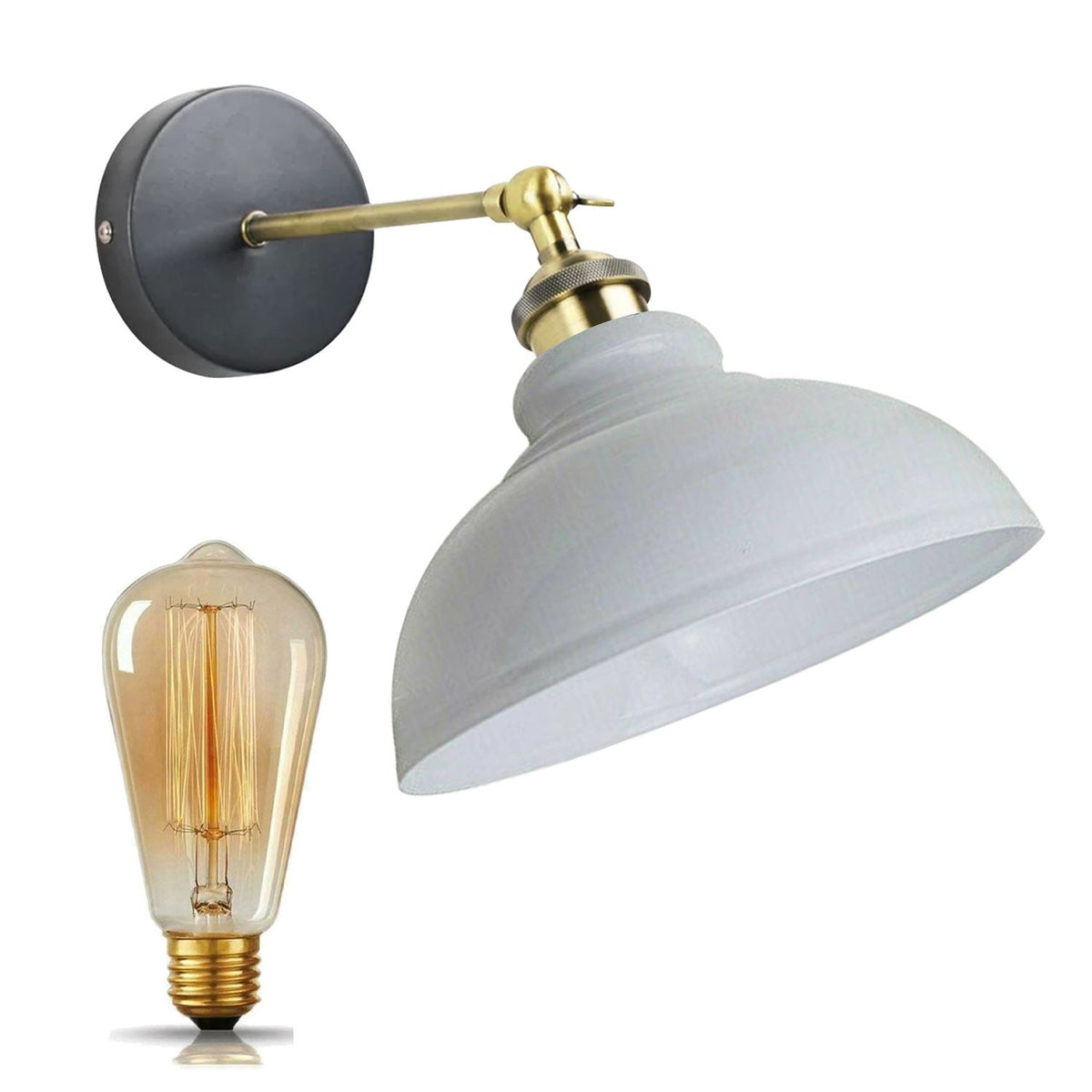 E27 Vintage Wall Sconces Swing arm 180∘Degree | Easy Fit ~1220-12