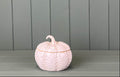 Glazed Ceramic Pumpkin Jar with Textured Detail-1