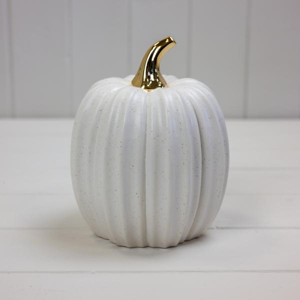 White Ceramic Pumpkin-1
