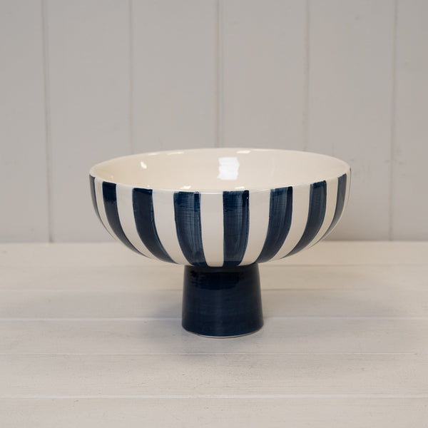Deep Blue And White Ceramic Bowl Decor-1