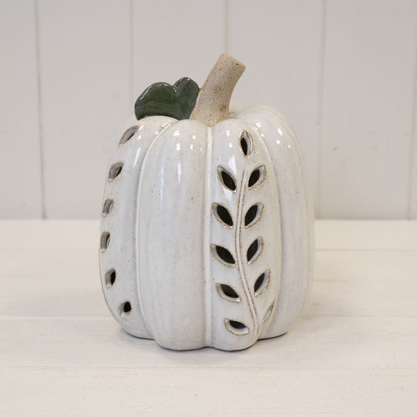 LED Pumpkin with Open Leaf detail-1