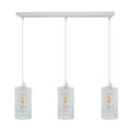 Industrial vintage Retro 3 way Rectangle Drum Cylinder White cage pendant~4015-0