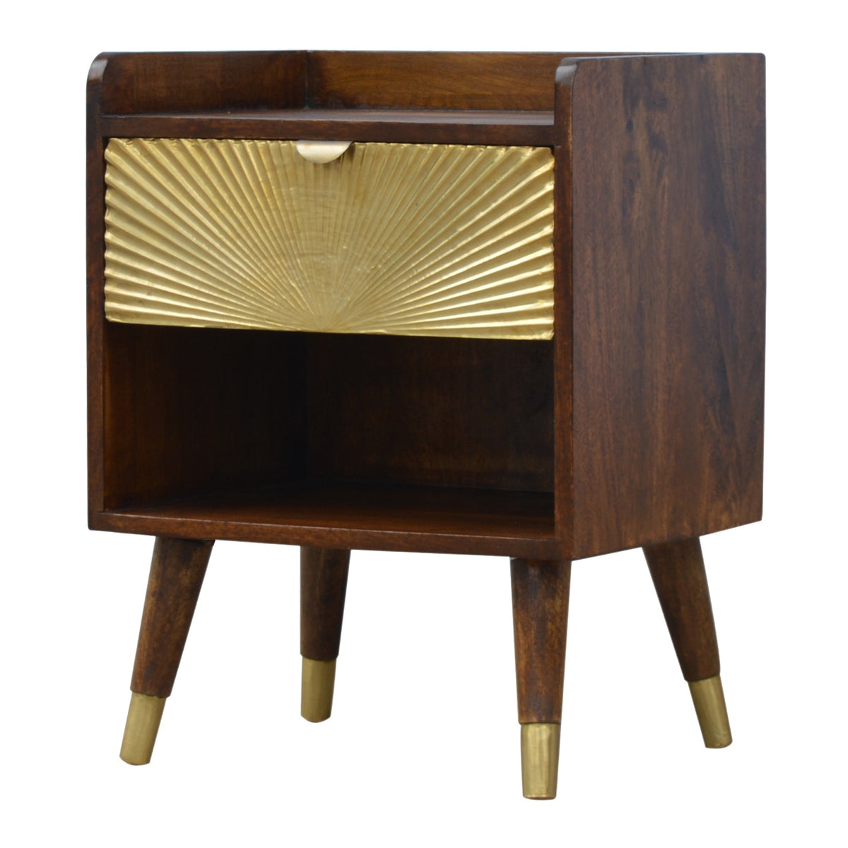 wholesale Manila Gold 1 Drawer Nightstand for resale-2