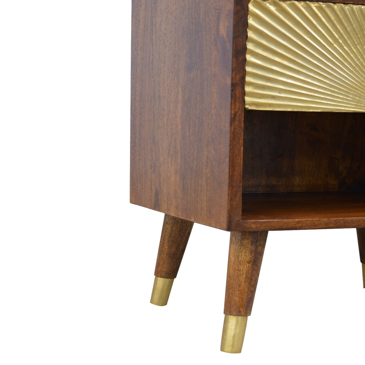 wholesale Manila Gold 1 Drawer Nightstand for resale-4