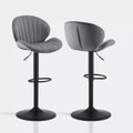 Caryol Velvet Bar Stool [Height Adjustable][Set of 2]-6