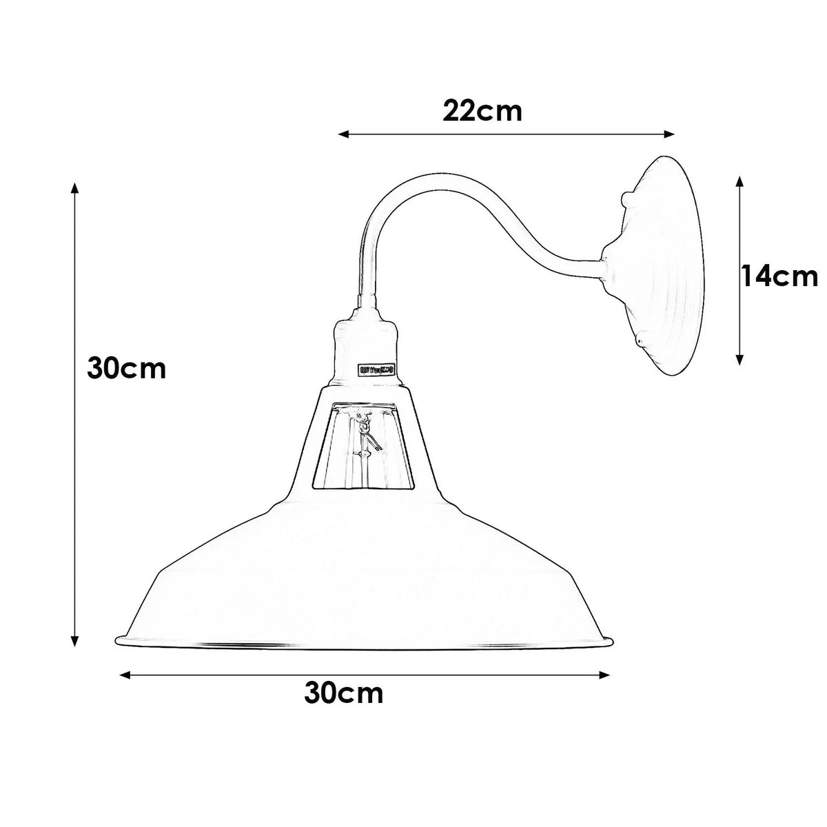 Copper Wall Light 30 cm Barn Slotted Shade Modern Style High Polished Wall Sconce~3627-1