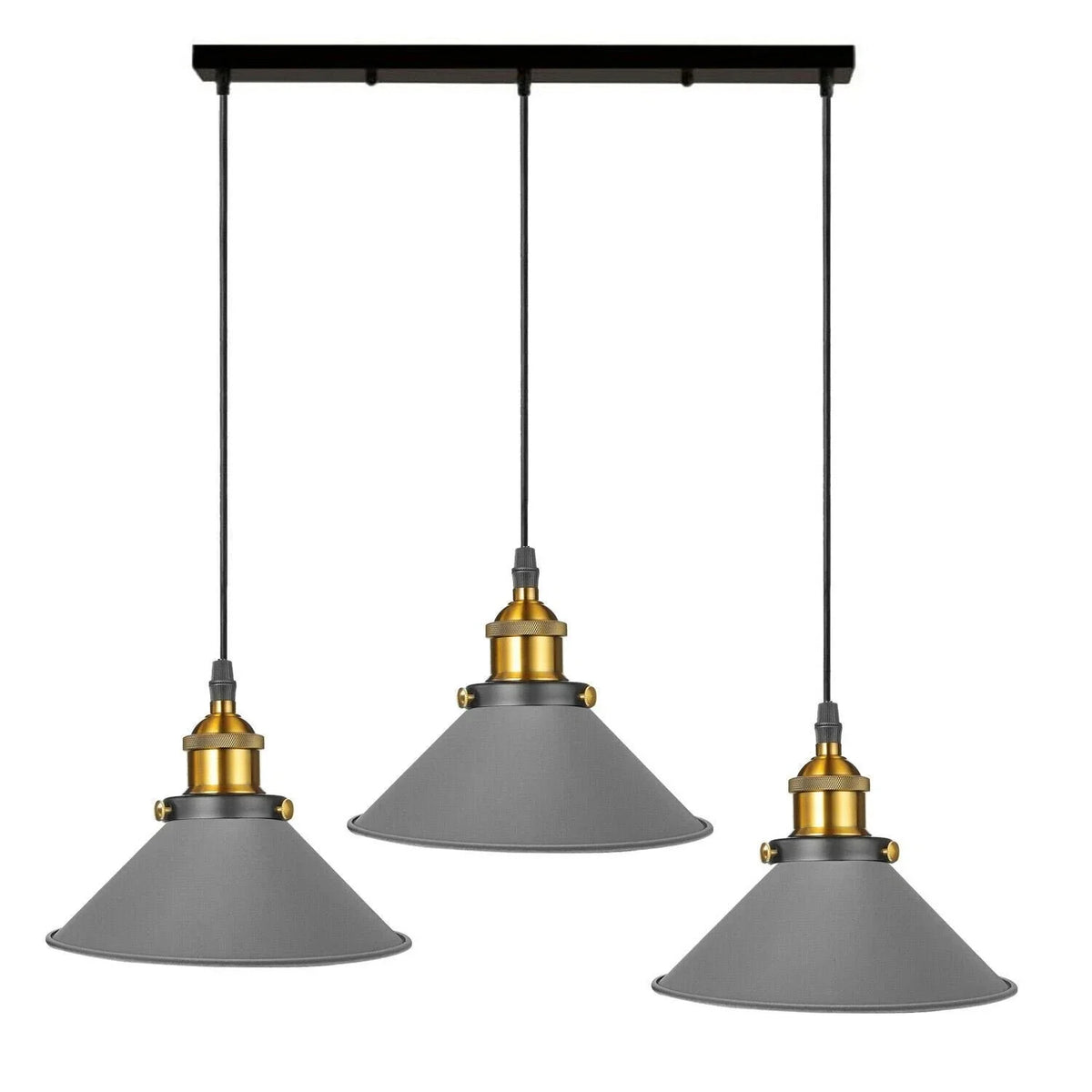Vintage 3-Light Pendant Lamp Hanging Light Fixture ~1301-6
