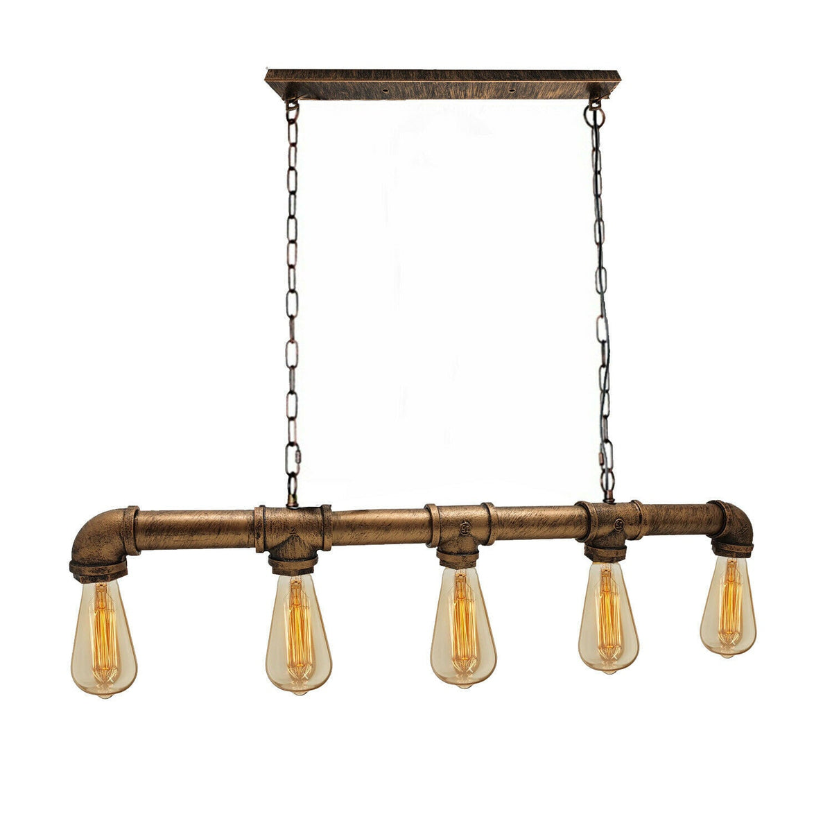 5 Way Industrial Steampunk Pipe Pendant Ceiling Light E27~2368-7
